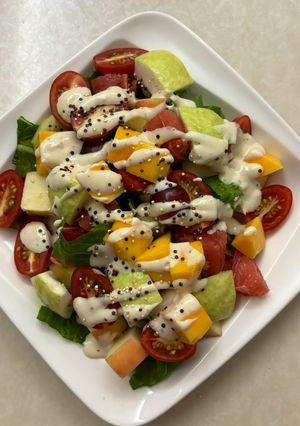 A picture of Tri-Color Quinoa Fruit Salad.