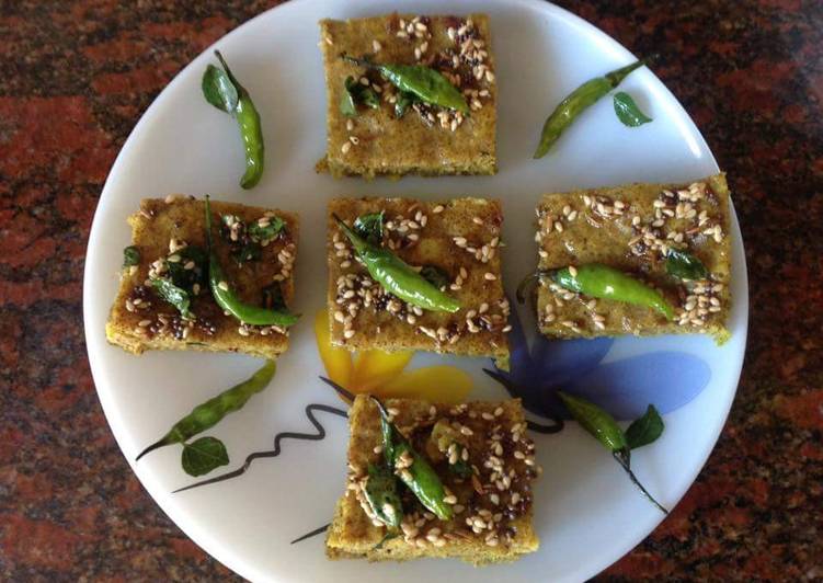 Steps to Prepare Any-night-of-the-week Two Millets Dhokla