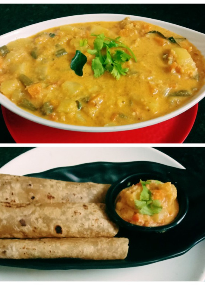மில்கி மிக்ஸ்ட் வெஜிடபிள் குர்மா(veg kurma recipe in tamil) செய்முறை முக்கிய புகைப்படம்