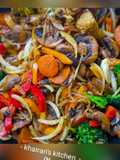 Stir fry mushrooms and veggies