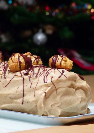 Une photo de Bûche Paris Brest revisitée