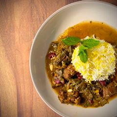 Ghormeh Sabzi Beg Wot A picture of Ghormeh Sabzi Beg Wot.