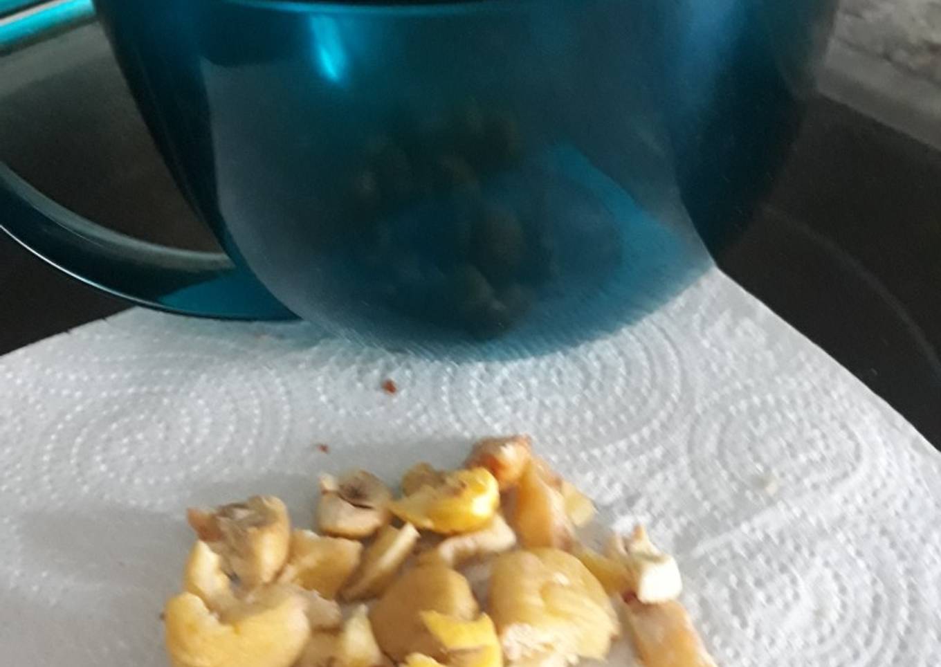 Castañas asadas en microondas