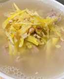 Canh xơ mít nấu sườn lạc