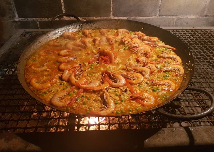 #Paella, (hecha a la leña)