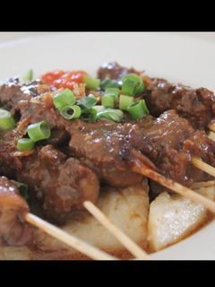 Foto resep Sate ayam + Lontong nasi