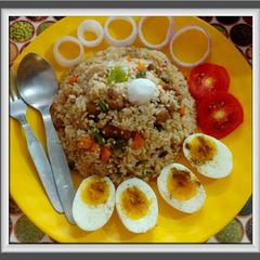 A picture of #Indian style Chinese fried rice.