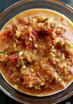 A picture of Fresh Red Chilli Chutney.