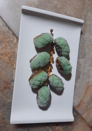 Une photo de Dattes fourrées à la pâte d'amandes