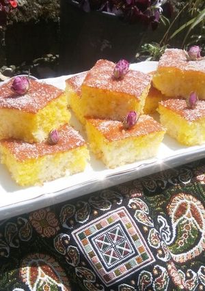 عکسی از دستور کیک شربتی