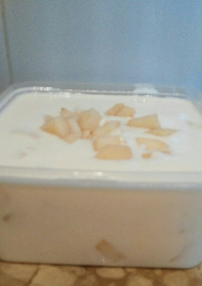 Una foto de Yogur casero de plátano