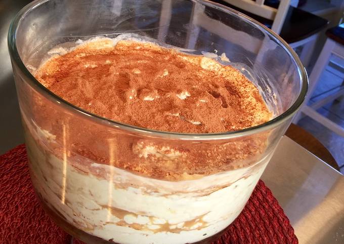 Steps to Prepare Favorite Tiramisu Trifle for Vegetarian Recipe