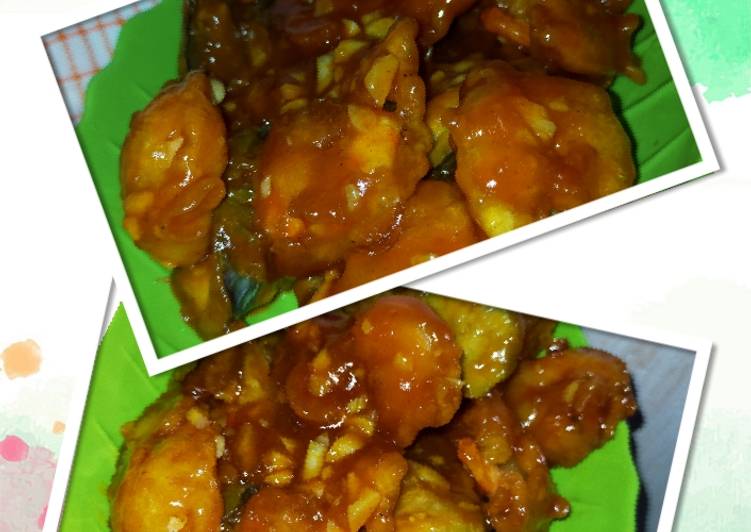 Udang Terong Asam Manis