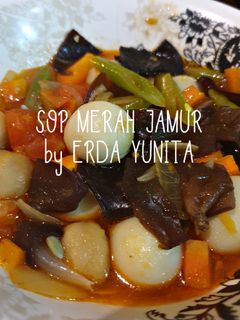 Foto resep Sop merah jamur