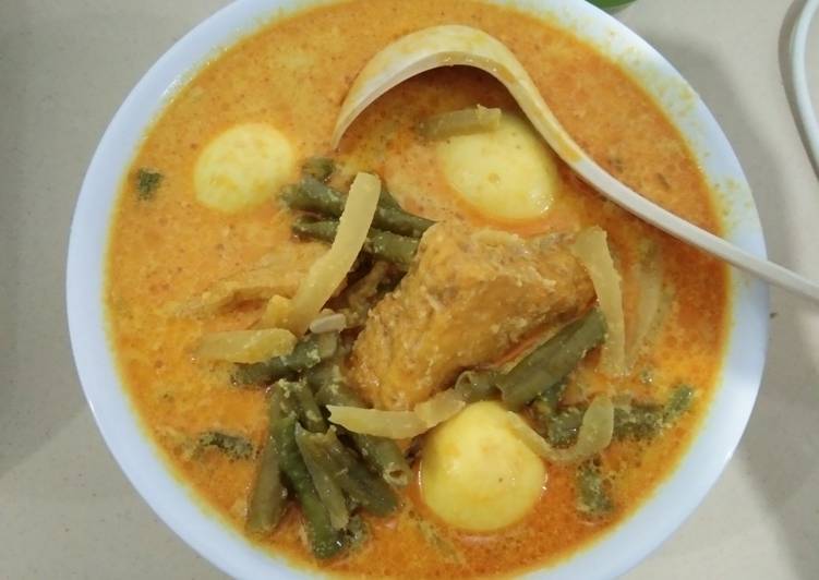 Resep Lodeh sayur (kck panjang, labu siam) tahu telor, Lezat Sekali