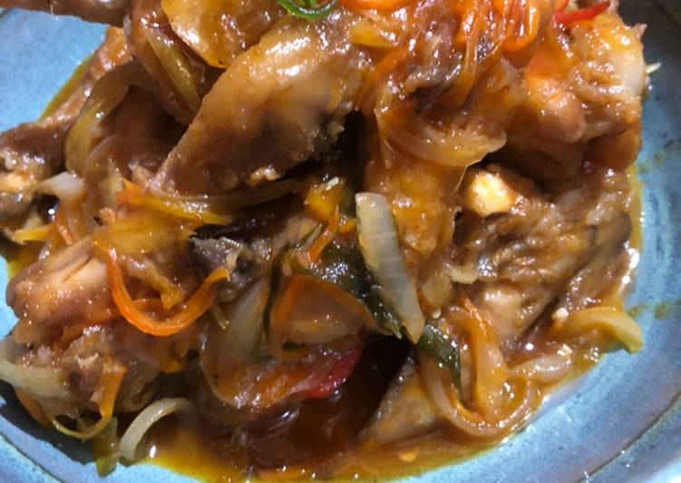 Resep Ayam asam manis praktis no tepung Anti Gagal