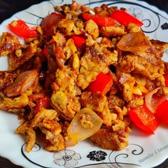 A picture of Chilli egg (omlette style).