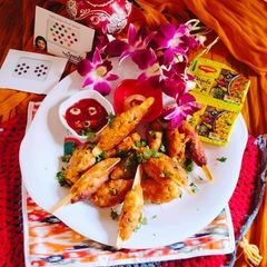 A picture of Vegetable kabab.