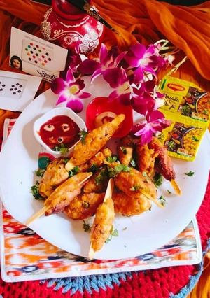 A picture of Vegetable kabab.