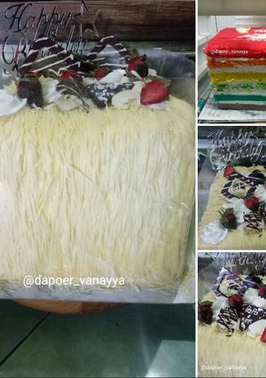 Foto resep Rainbow Steam Cake VS Keju Gondrong