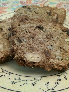 Una foto de Budín de frutas secas sin manteca