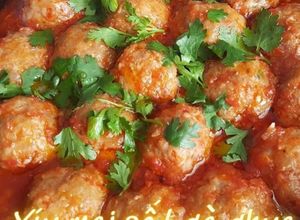 Hình của món Xíu mại sốt cà chua.