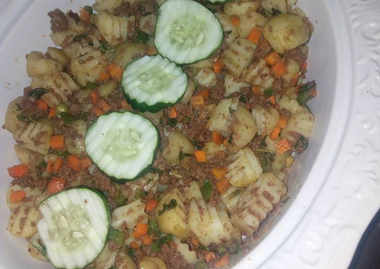 Step-by-Step Guide to Prepare Favorite Potatoes n veg minced meat
