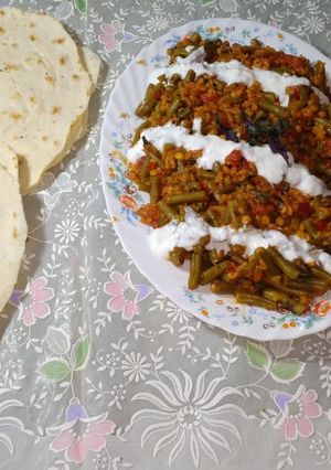 عکسی از دستور خوراک لوبیا سبز