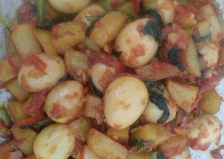 Resep Kentang Telur Puyuh balado Anti Gagal