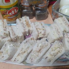 A picture of Chicken and potato sandwiches.