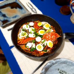 A picture of Arroz Intergral a la Valenciana de Mariscos.