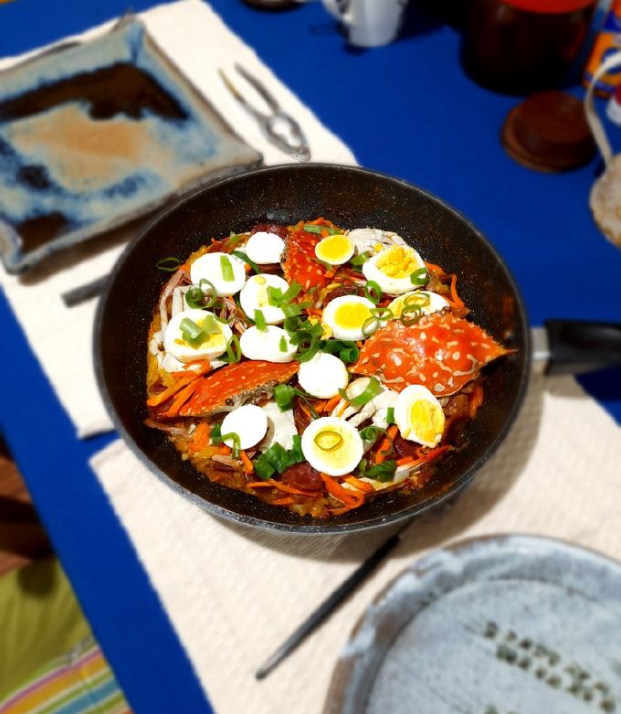 A picture of Arroz Intergral a la Valenciana de Mariscos.