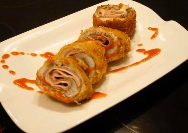 Fish, ham & cheese roll (serves 4)