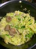 Repollo cocido con albóndigas