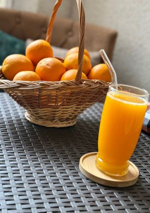 صورة لوصفة عصير برتقال طبيعي دون سكر 🍊. jus d’orange