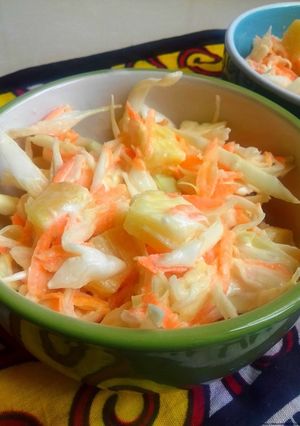 A picture of Pineapple Coleslaw Salad.