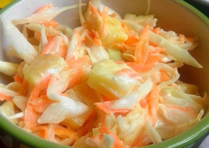 Easiest Way to Prepare Super Quick Homemade Pineapple Coleslaw Salad