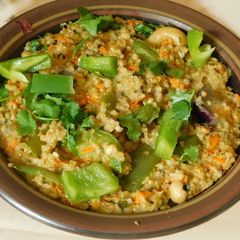 A picture of Bulgur wheat Uppuma.