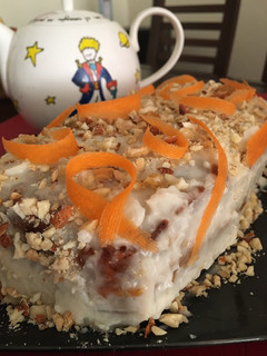 Una foto de Vegan carrot cake