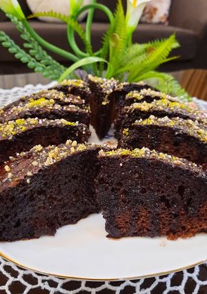 عکسی از دستور کیک خیس شکلاتی