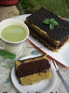 Foto resep Chocolate Green Tea Steam Cake