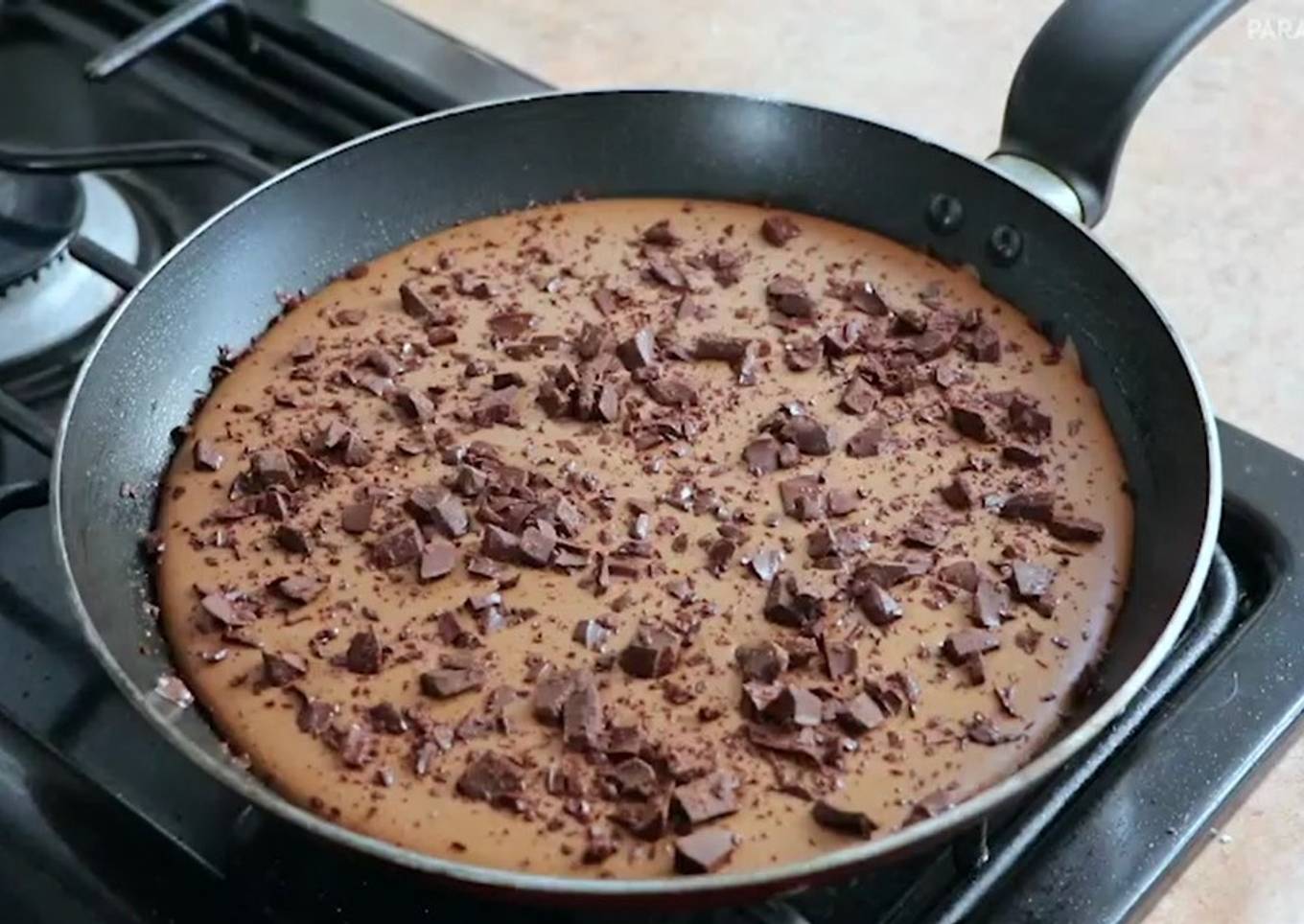 Brownie en sartén (de avena y plátano)