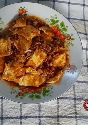 รูปของ ยำไข่เจียวหมูสับน้ำพริกเผา