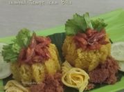 Gambar tempe pelengkap nasi kuning