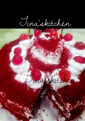A picture of Beetroot red velvet cake.