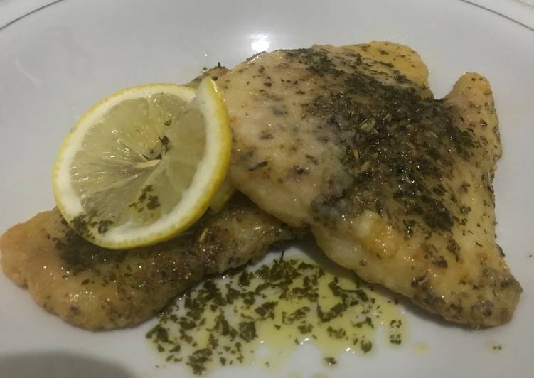 Pan Fried Dory with Lemon Butter Sauce