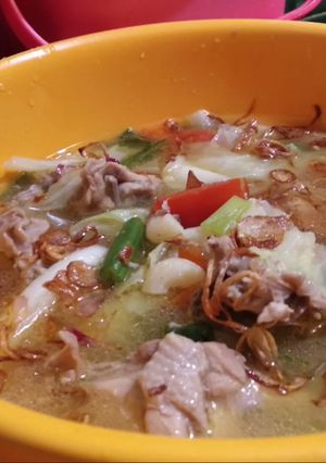 Foto resep Sup ayam makaroni gurih simple