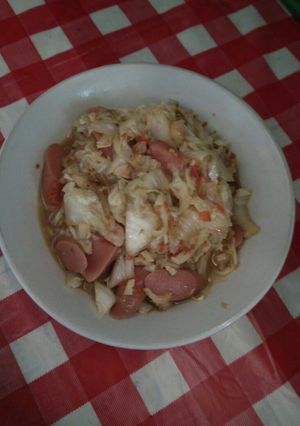 Foto resep Tumis sawi putih dan sosis