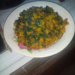 A picture of Half ripe plantain porriage.