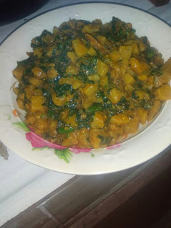 A picture of Half ripe plantain porriage.